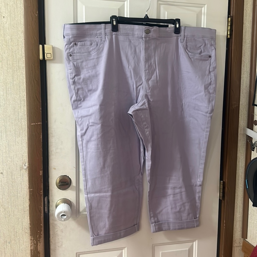 SONOMA GIRLFRIEND ANKLE JEANS: LILAC: NEW WITH TAGS: SIZE 28W